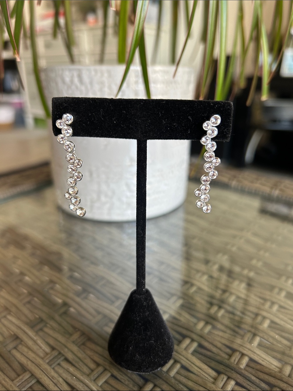 Swarovski Clear Crystal Cascading Drop Earrings